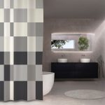 Bricks badeforhæng i grå